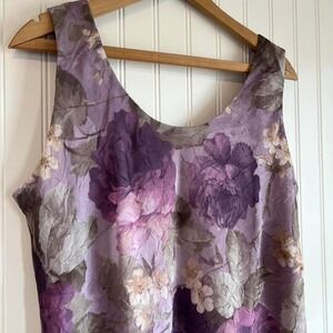 K Studio floral maxi dress fairy boho vintage 16P purple whimsy